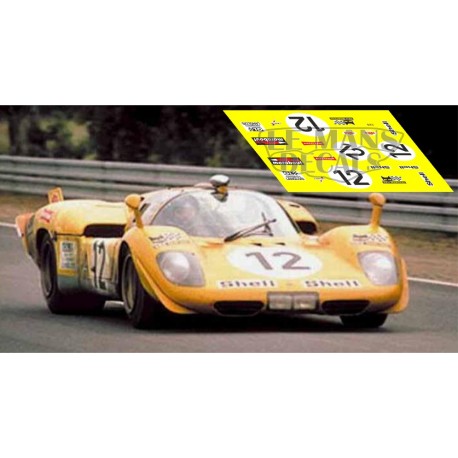 Decals Ferrari 512S Le Mans 1970 1:32 1:43 1:24 1:18 512 S slot decals