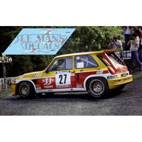 Renault 5 Maxi Turbo - Tour de Corse 1985 nº 27