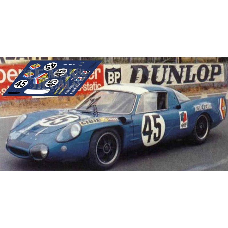 Calcomanías Kit 1/43 Coche Alpine Renault A210 Le Mans 1968 N.52 