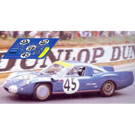 DECALS 1/43 KIT CAR ALPINE A210 LE MANS 1967 46 DRIVERS GRANDSIRE-ROSINSKI