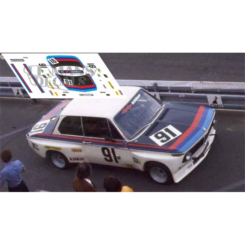 Decals BMW 3.0 CSL Le Mans 1975 90 1:32 1:43 1:24 1:18 slot calcas 
