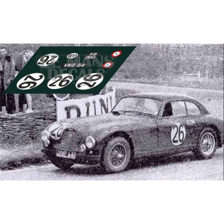 Decals Aston Martin DB2 Le Mans 1951 1:32 1:24 1:43 1:18 slot calcas 