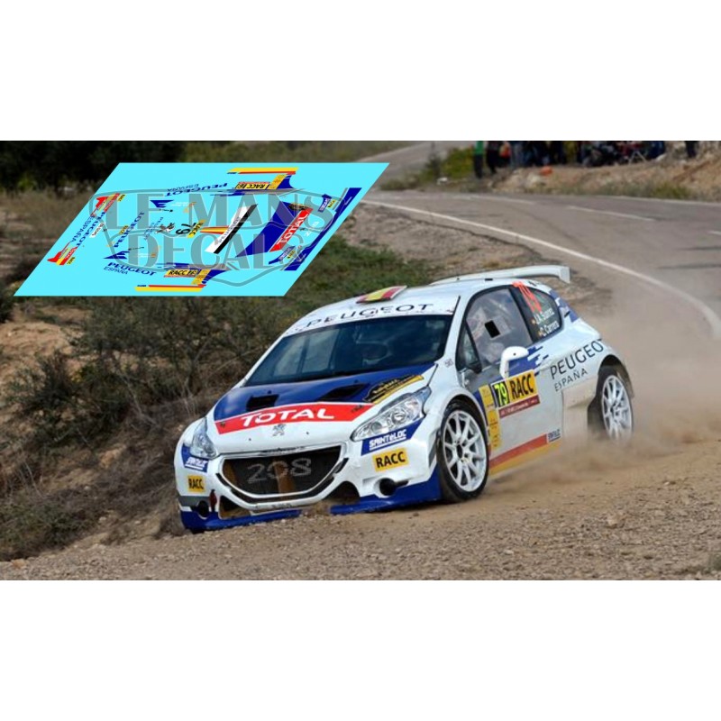 PEUGEOT 208 R5  ROSSETTI MONZA RALLY SHOW 2014  DECALS 1/43 