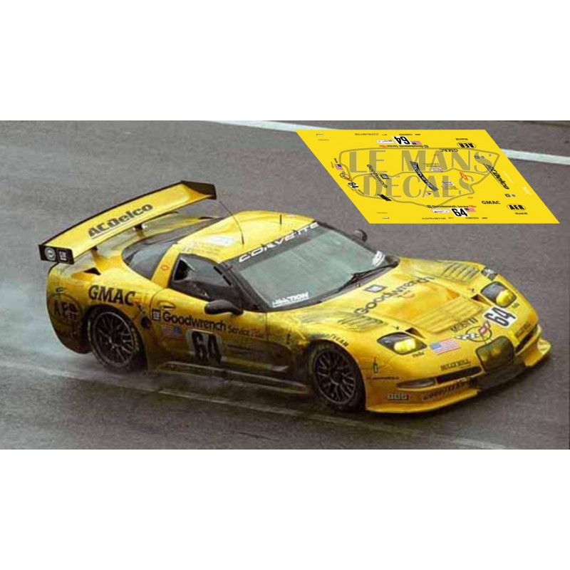 Decals Corvette C5R Le Mans 2001 1:32 1:24 1:43 1:18 C5 slot Chevrolet decals