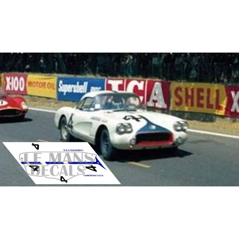 Decals Corvette C1 Le Mans 1962 1:32 1:43 1:24 1:18 64 87 Chevrolet Slot calcas 