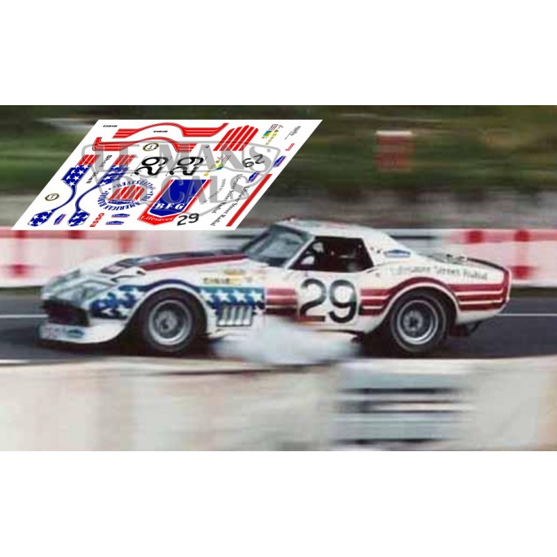 Calcas Corvette C3 L88 Le Mans 1971 1:32 1:43 1:24 1:18 Chevrolet decals 