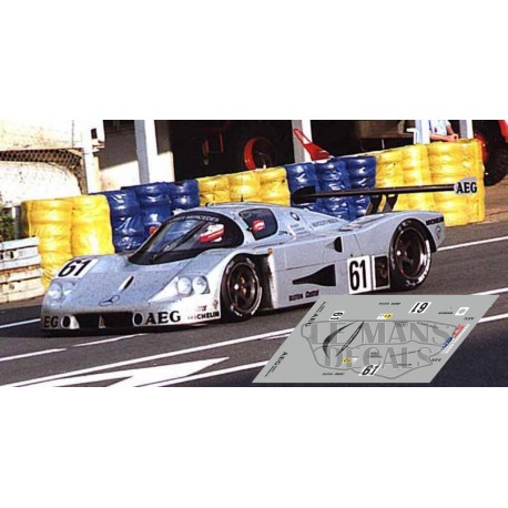 Decals Mercedes Sauber C9 Le Mans 1989 1:32 1:43 1:24 1:18 calcas 