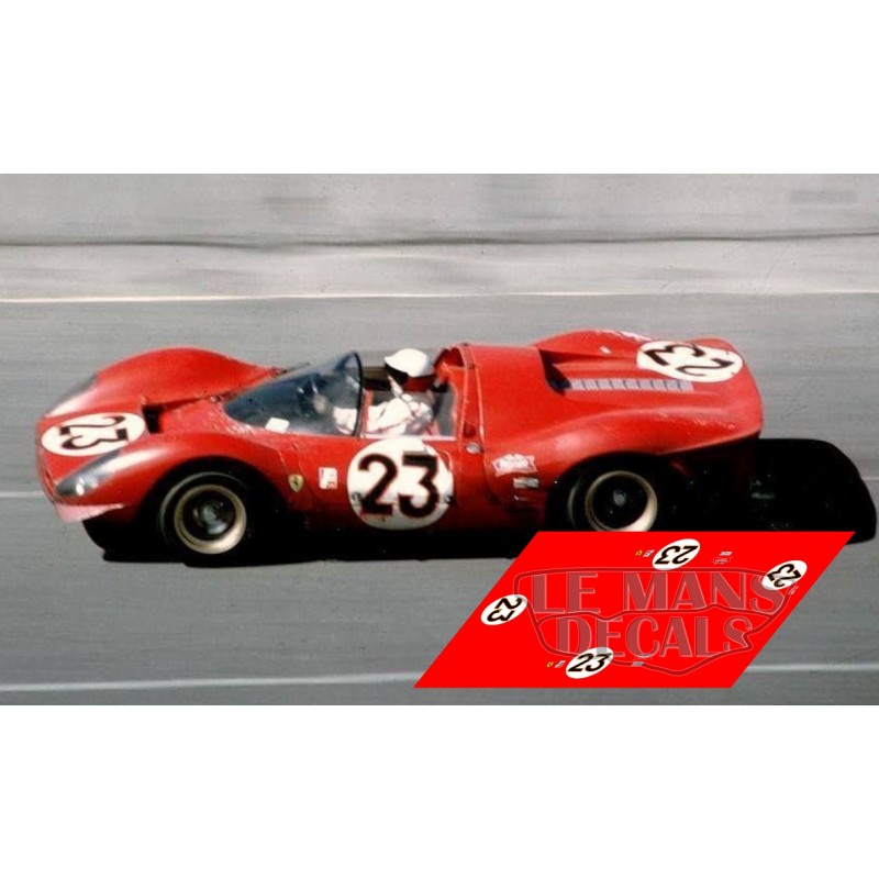 Decals Ferrari 330 P3.4 Le Mans Test 1967 22 1:32 1:24 1:43 1:18 slot decals 