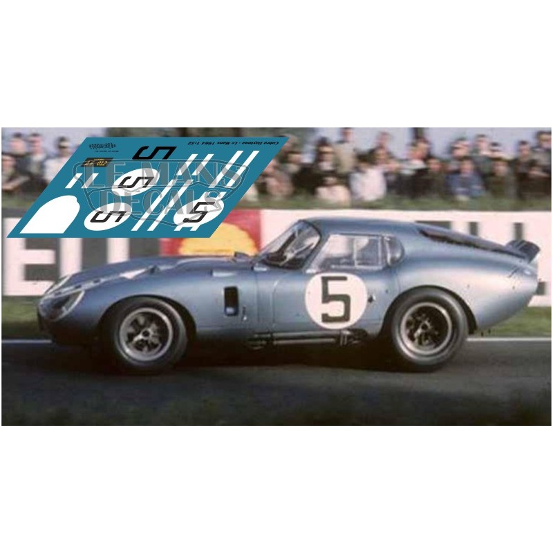 Calcas AC Shelby Cobra Daytona Le Mans 1965 1:32 1:24 1:43 1:18 slot decals 