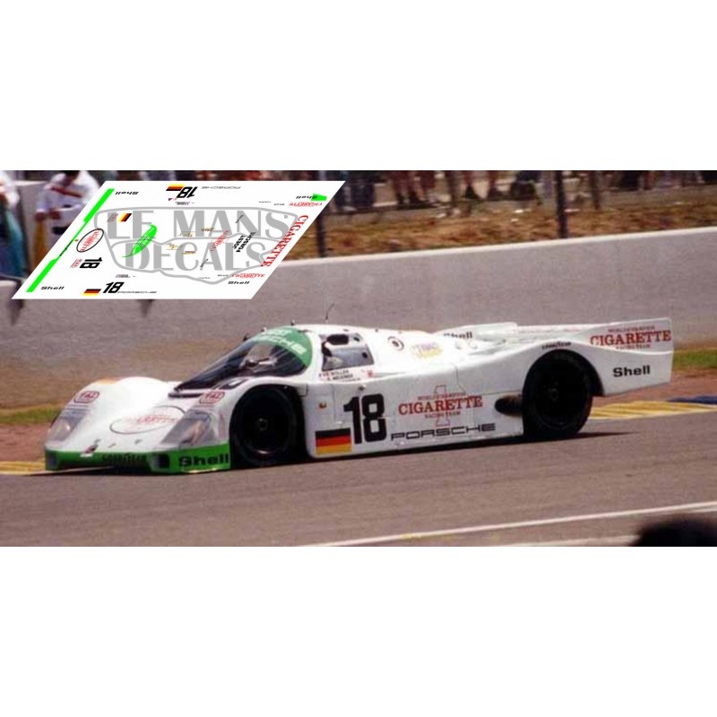 Decals Porsche 962C Le Mans 1993 17 18 1:32 1:43 1:24 1:18 962 slot calcas 