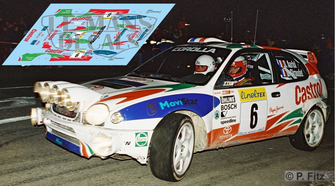 PORTUGAL 1998 VV24066 DECALS 1/24 TOYOTA COROLLA WRC #12 RADSTRÖM 