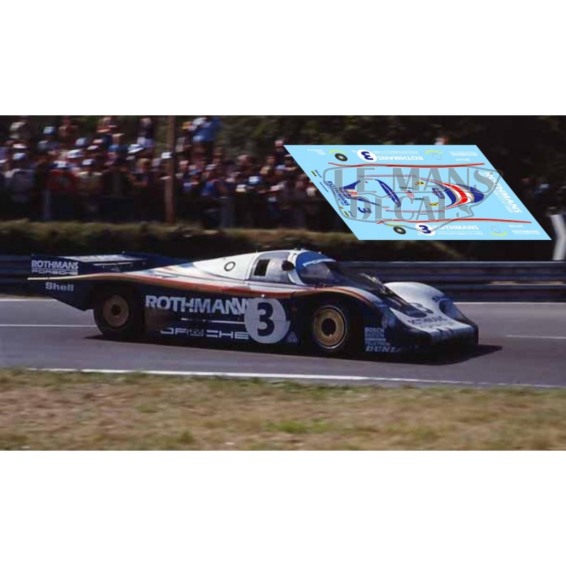 Decals Porsche 956C Le Mans 1982 1 2 3 1:32 1:43 1:24 1:18 956 slot calcas 