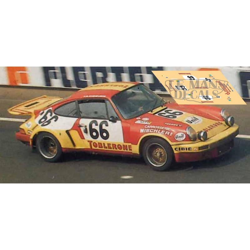 Decals Porsche 911 Carrera RSR Le Mans 1974 1:32 1:43 1:24 1:18 decals