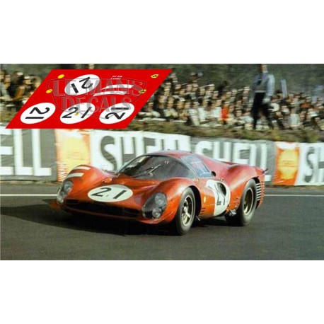 Decals Ferrari 330 P3 Le Mans 1966 1:32 1:43 1:24 1:18 Slot Decals 