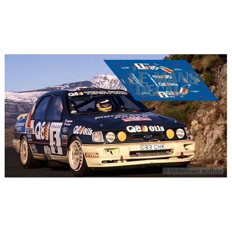 NEW DECAL 1 43 FORD SIERRA  N°62 Rally WRC MONTE CARLO 1991 MONTECARLO 