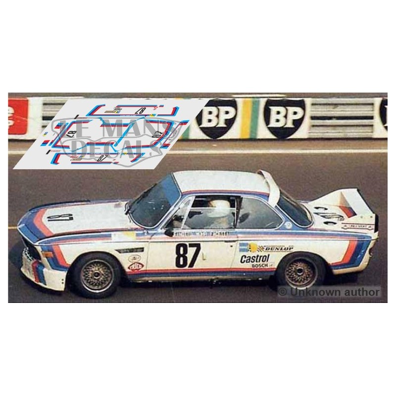 Bmw 3.2 CSL Le Mans 1976 millimetre 1/43 decals
