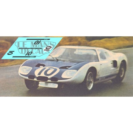 Decals Ford GT40 Le Mans Test 1964 9 10 1:32 1:24 1:43 1:18 64 87 slot calcas 