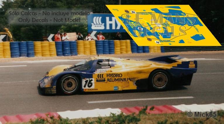 Calcas Porsche 962C Le Mans 1989 1:32 1:43 1:24 962 slot repsol kremer decals 