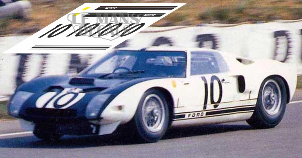 Decals Ford GT40 Le Mans Test 1964 9 10 1:32 1:24 1:43 1:18 64 87 slot calcas 