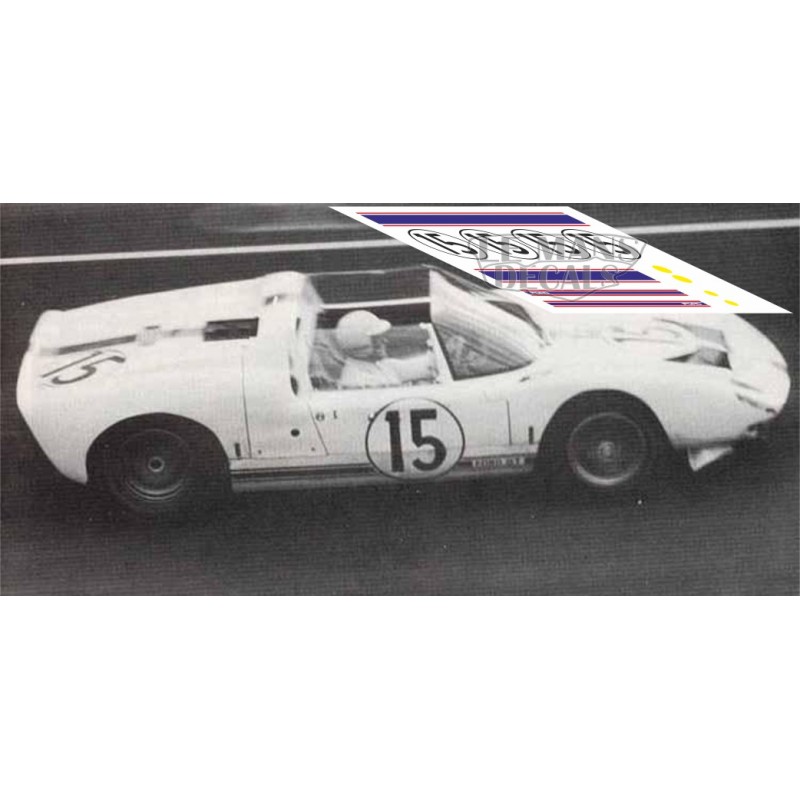 Ford GT40 Roadster - Le Mans 1965 nº 15 - LEMANSDECALS